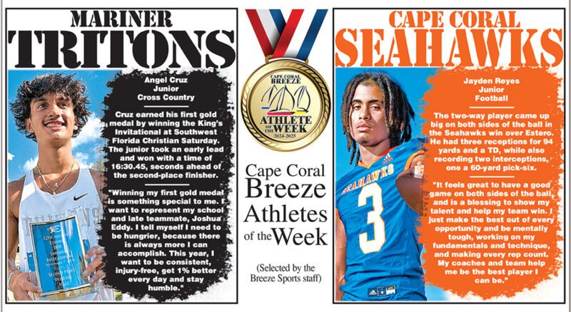 Athletes of the Week | Sept. 27 | Angel Cruz and Jayden Reyes